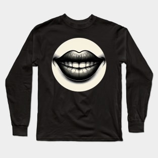 smiling mouth lips Long Sleeve T-Shirt